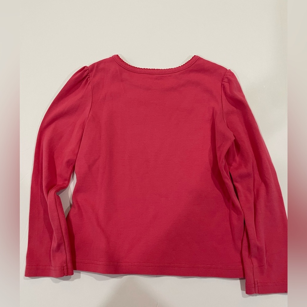 Gymboree pink long sleeve top with embroidered heart on front. - Picture 2 of 5